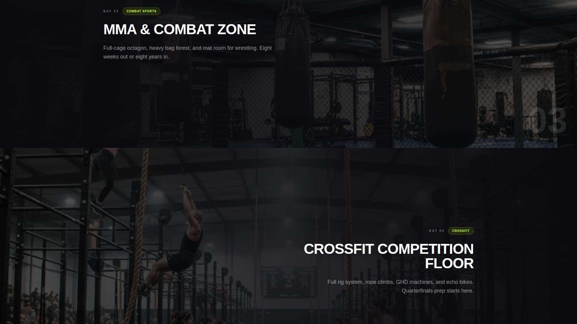 Grind - Immersive Sports Complex Landing Page Template
