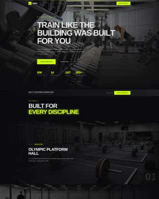 Grind - Immersive Sports Complex Landing Page Template