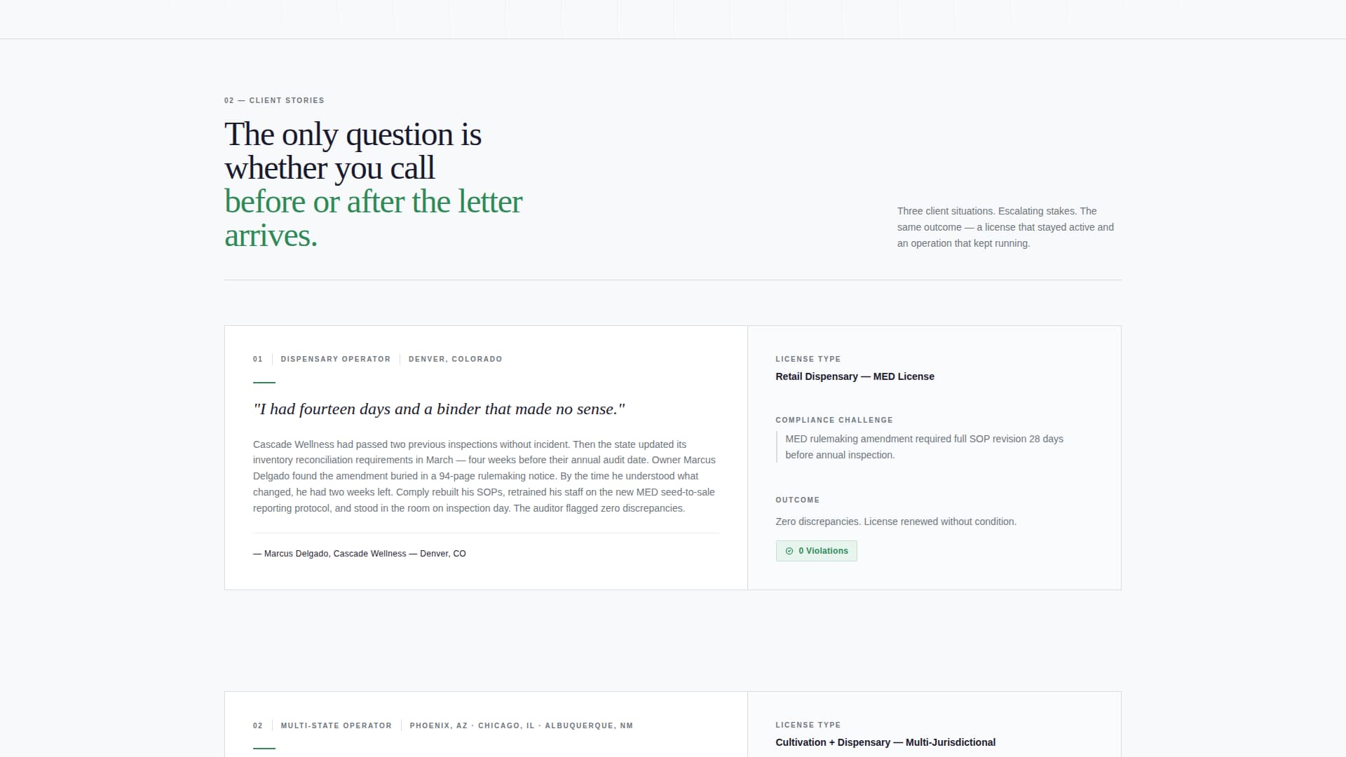 Cannabis Consulting Reviews Website Template