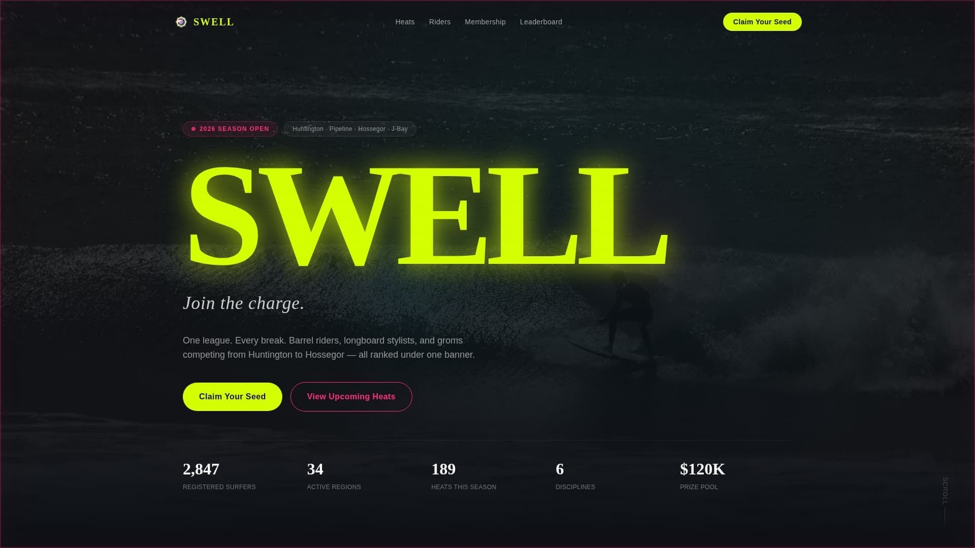 Tide — Dynamic Surfing Landing Page Template