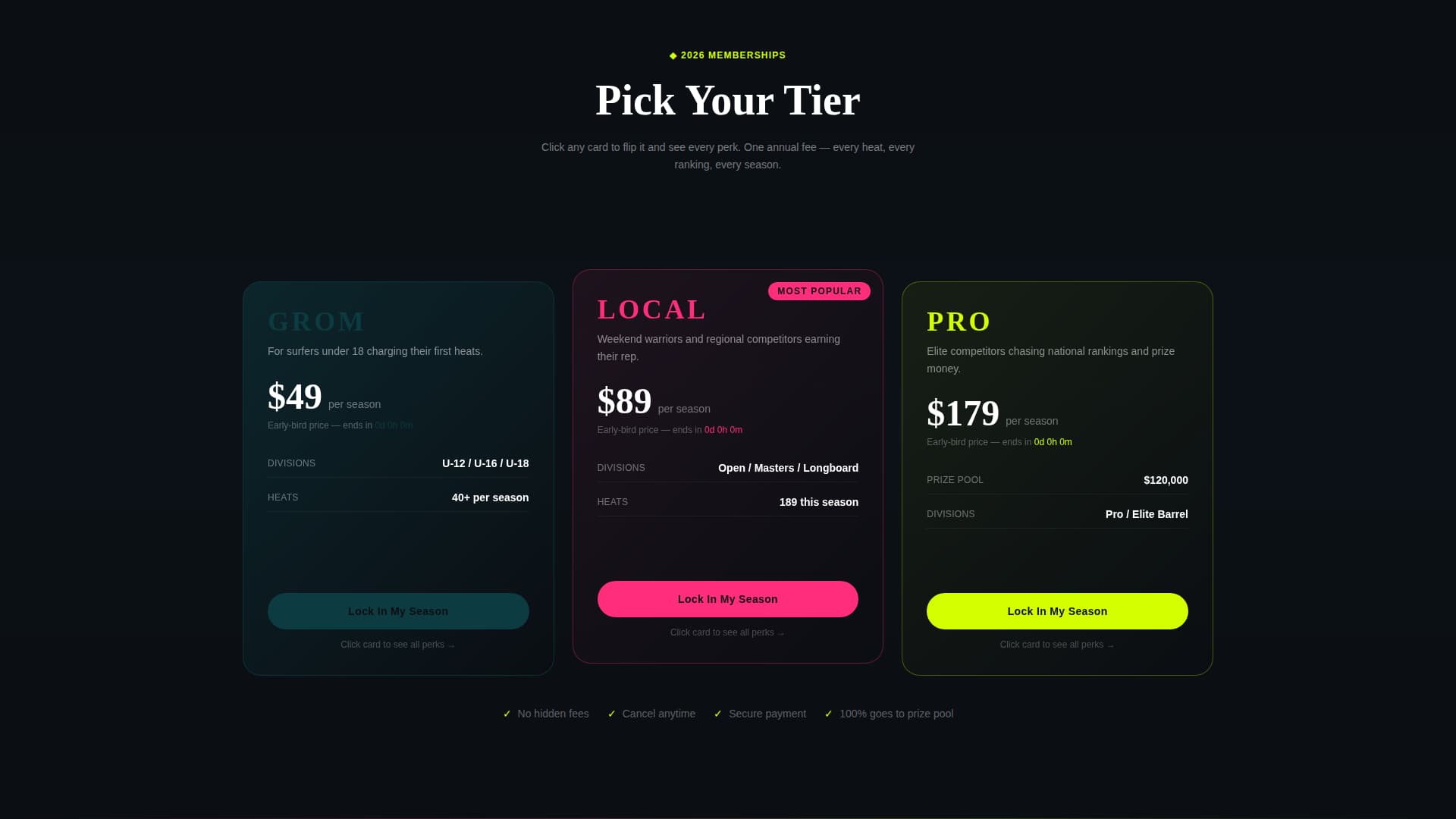 Tide — Dynamic Surfing Landing Page Template