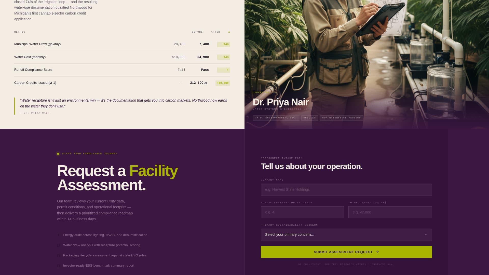 Cannabis Consulting Portfolio Website Template