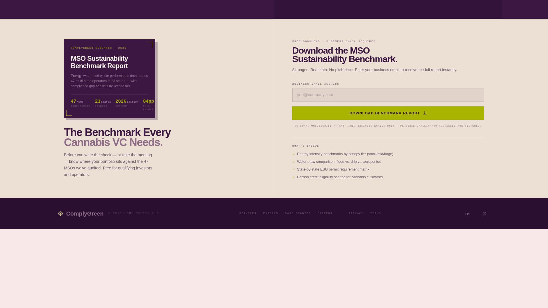 Cannabis Consulting Portfolio Website Template