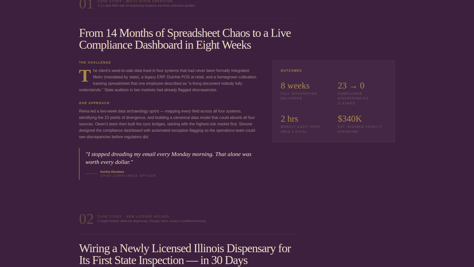 Cannabis Consulting Reviews Website Template