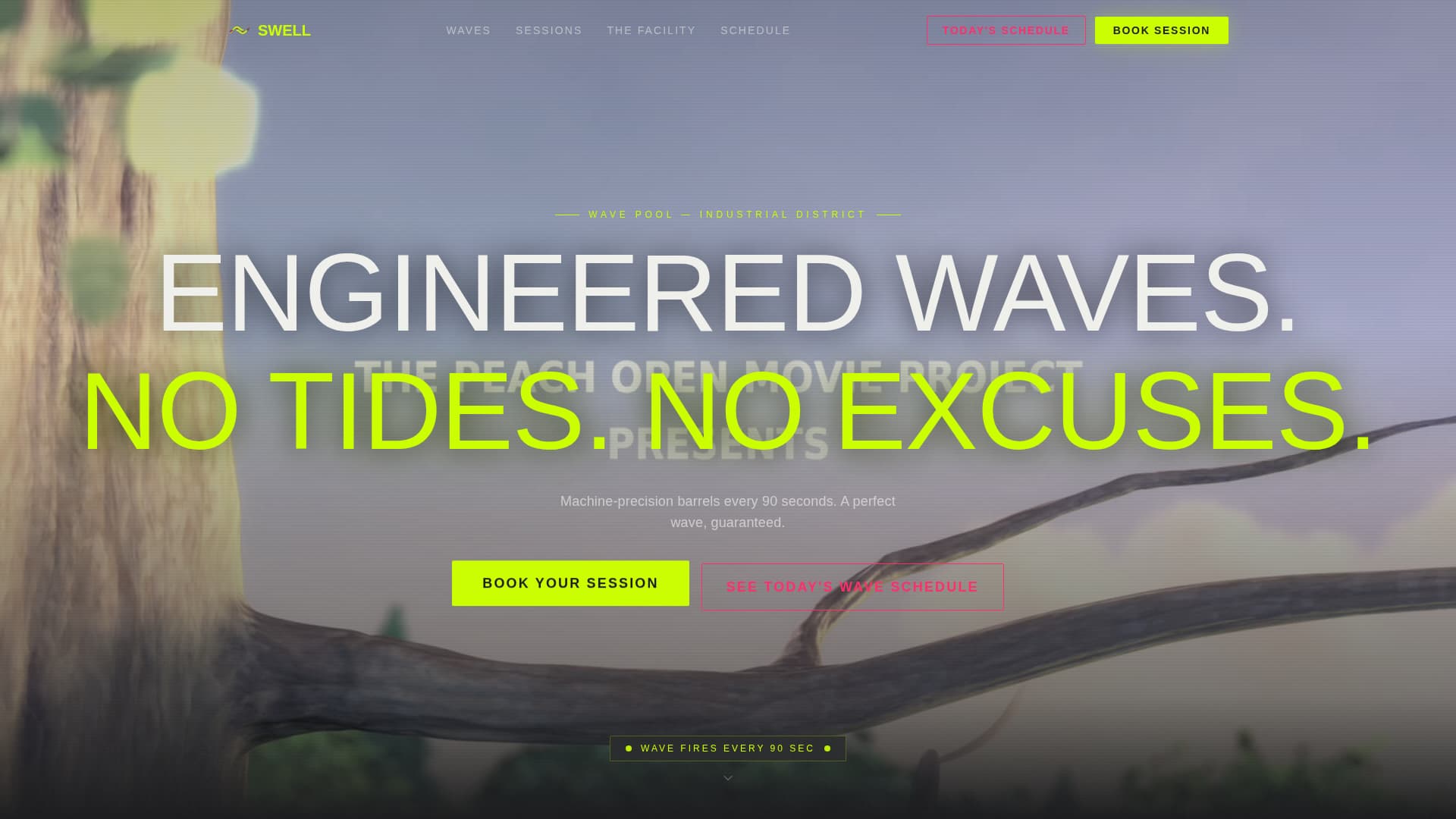 Swell - Industrial Surfing Landing Page Template