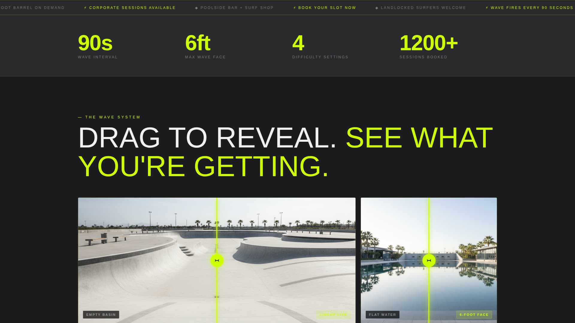 Swell - Industrial Surfing Landing Page Template