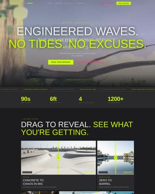 Swell - Industrial Surfing Landing Page Template