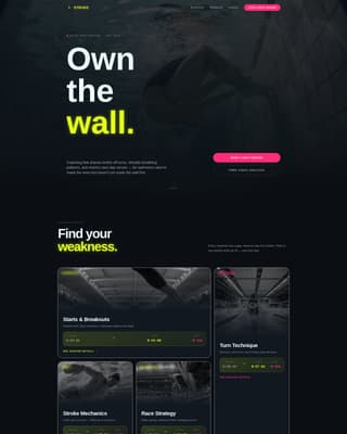 Stroke - Elite Swim Coaching Landing Page Template