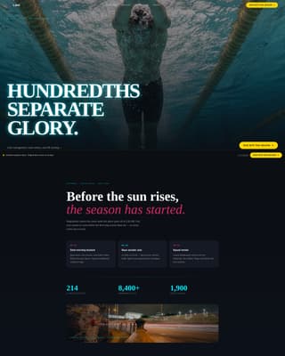 Lane - Electric Swimming Landing Page Template