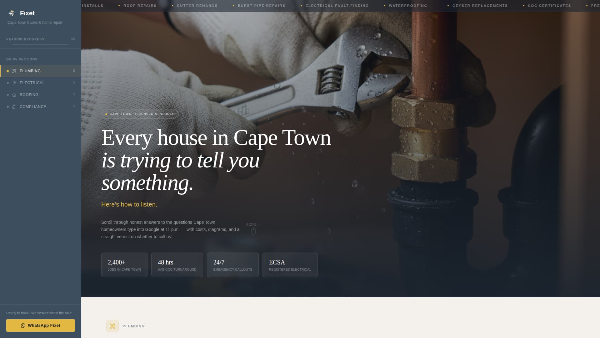 Fixet - Reliable Handyman Landing Page Template