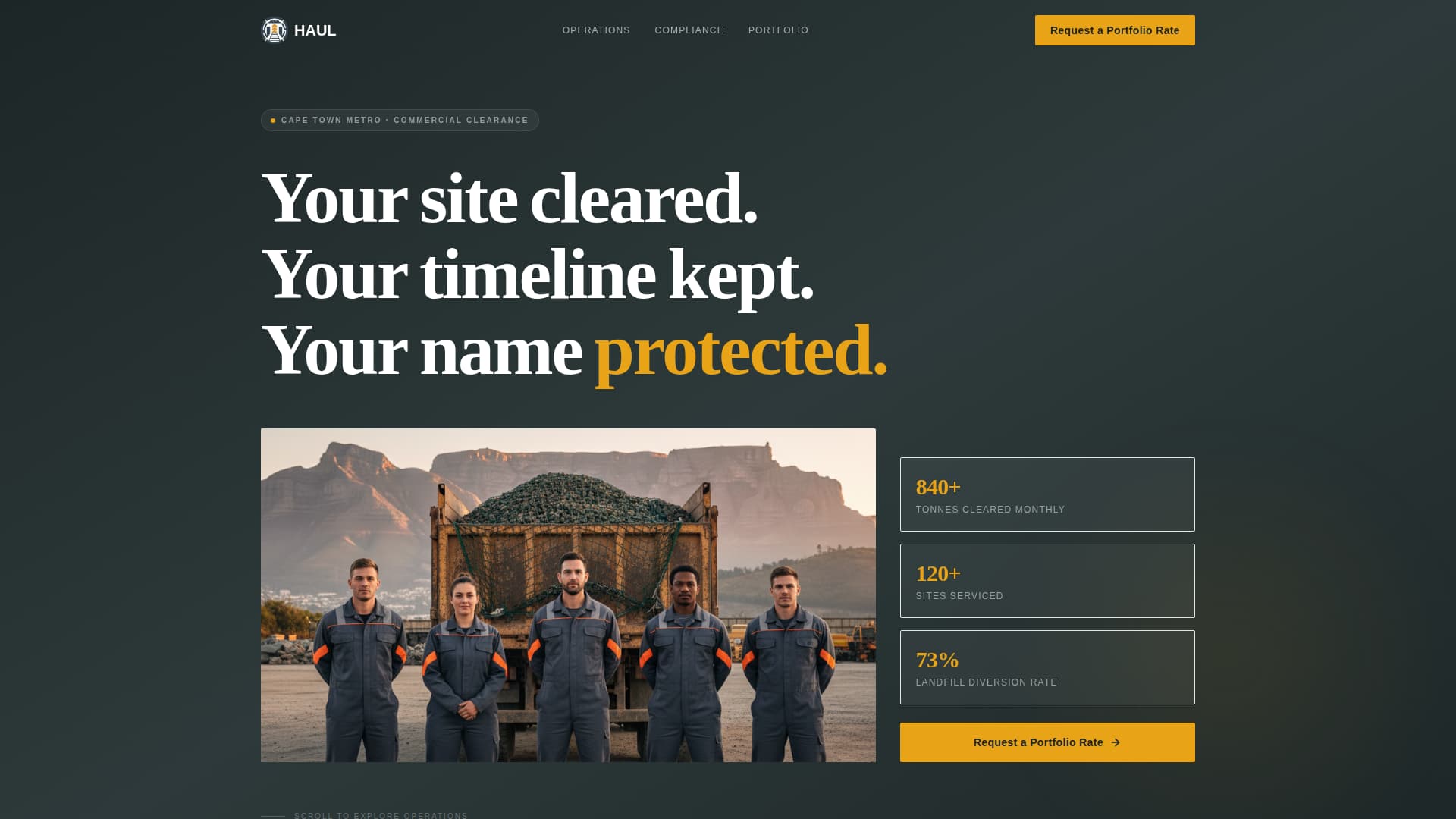 Haul - Precision Commercial Landing Page Template