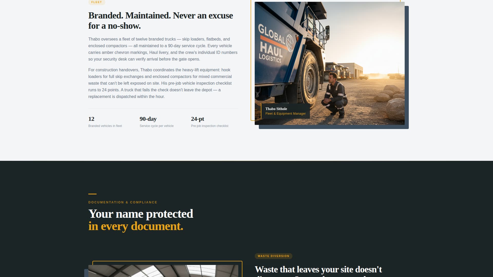 Haul - Precision Commercial Landing Page Template