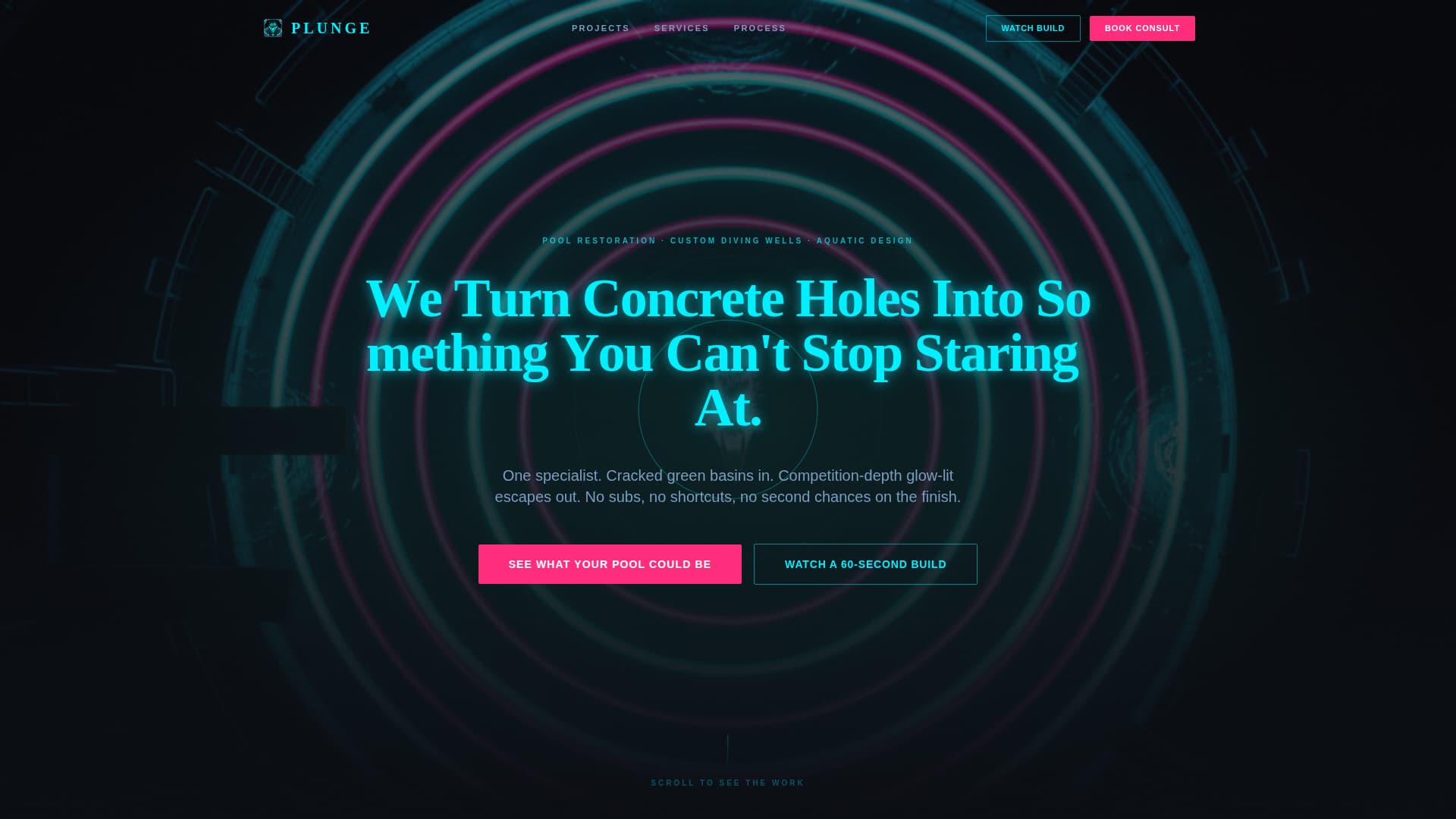 Plunge - Electrifying Pool Renovation Landing Page Template