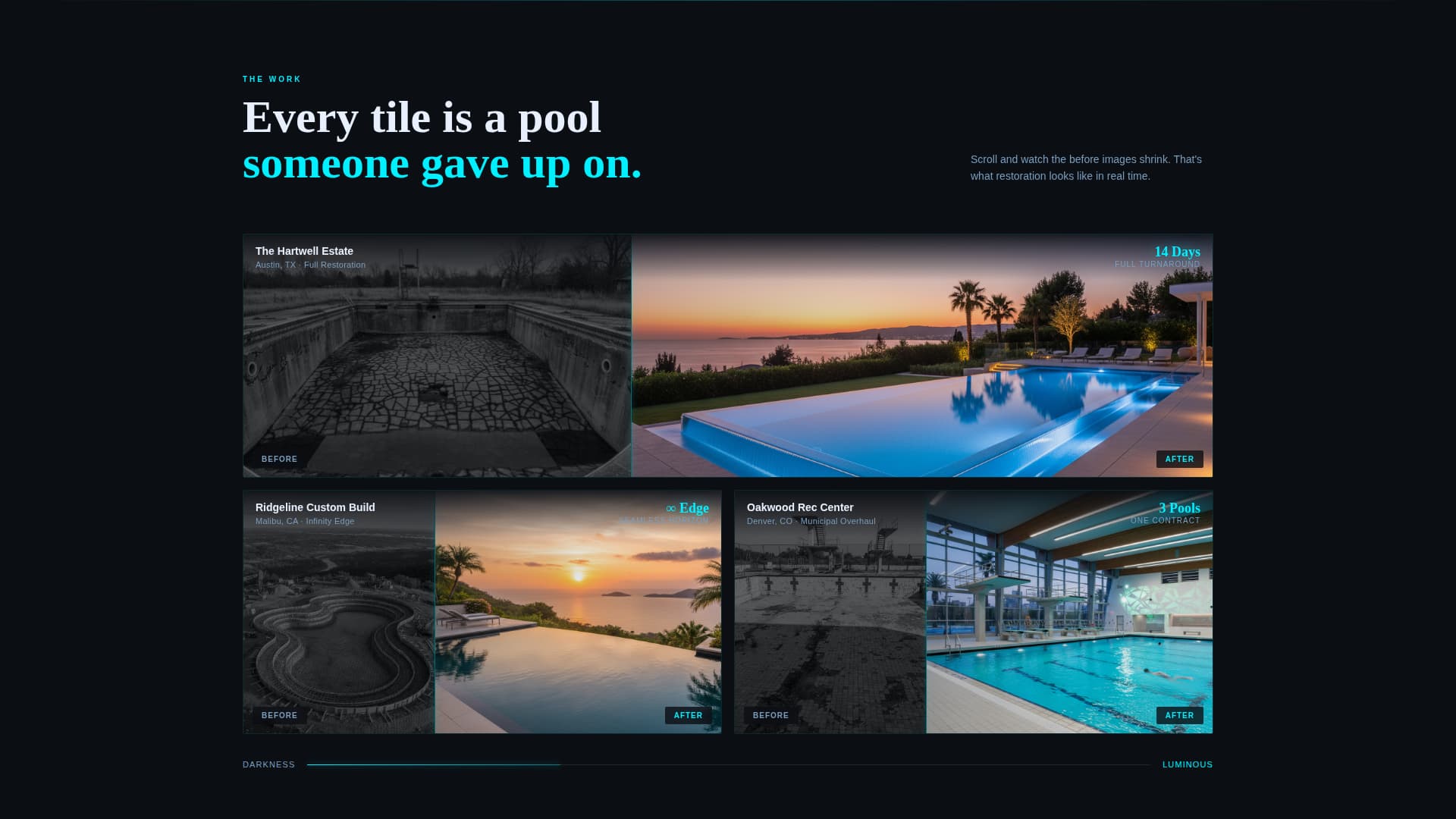 Plunge - Electrifying Pool Renovation Landing Page Template
