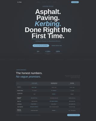 Pave - Seamless Asphalt Landing Page Template