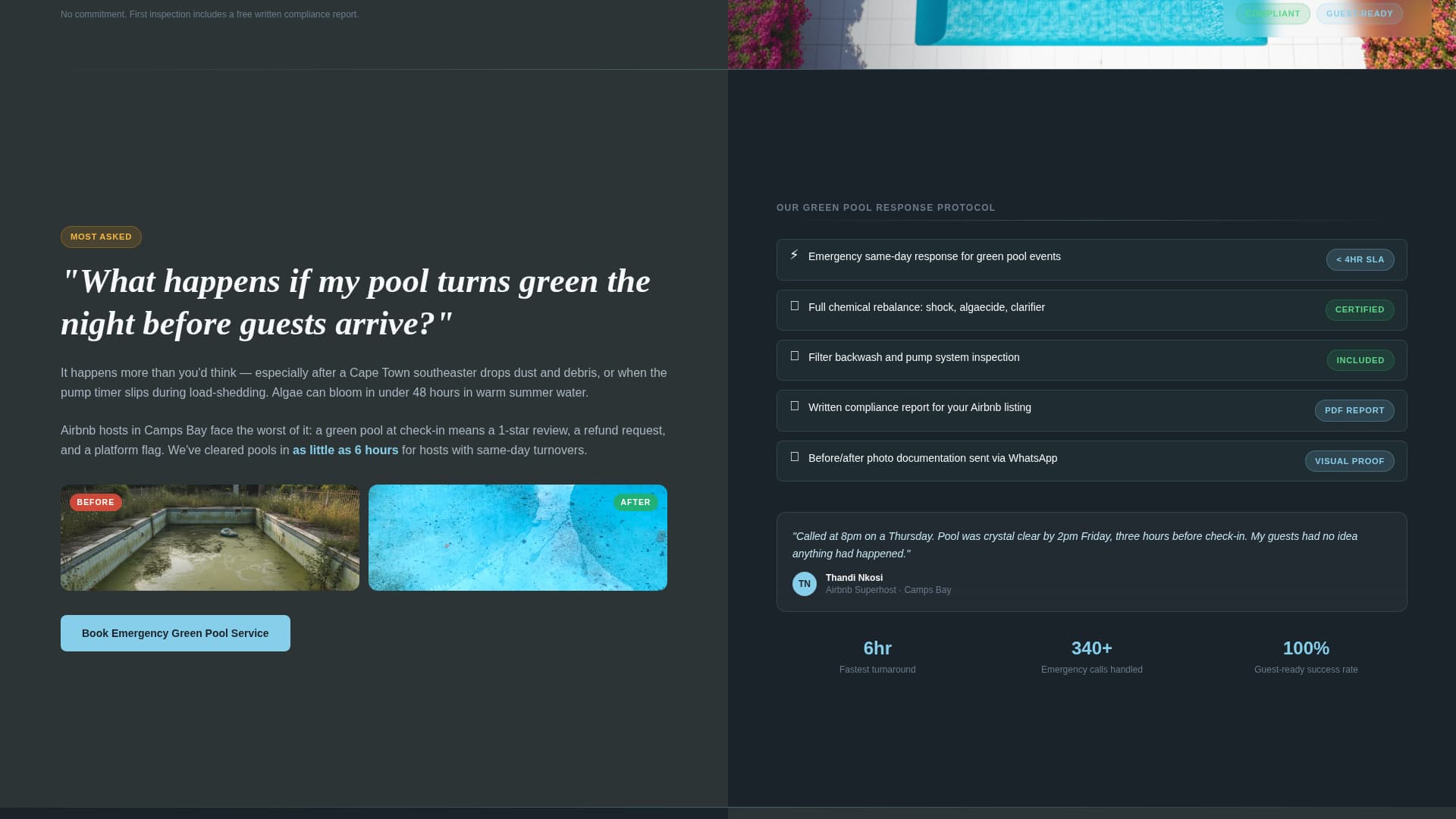 Chlorine - Crystalclear Poolcleaning Landing Page Template
