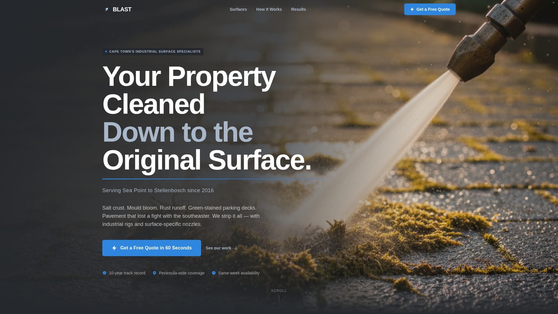 Blast - Professional Pressurewashing Landing Page Template