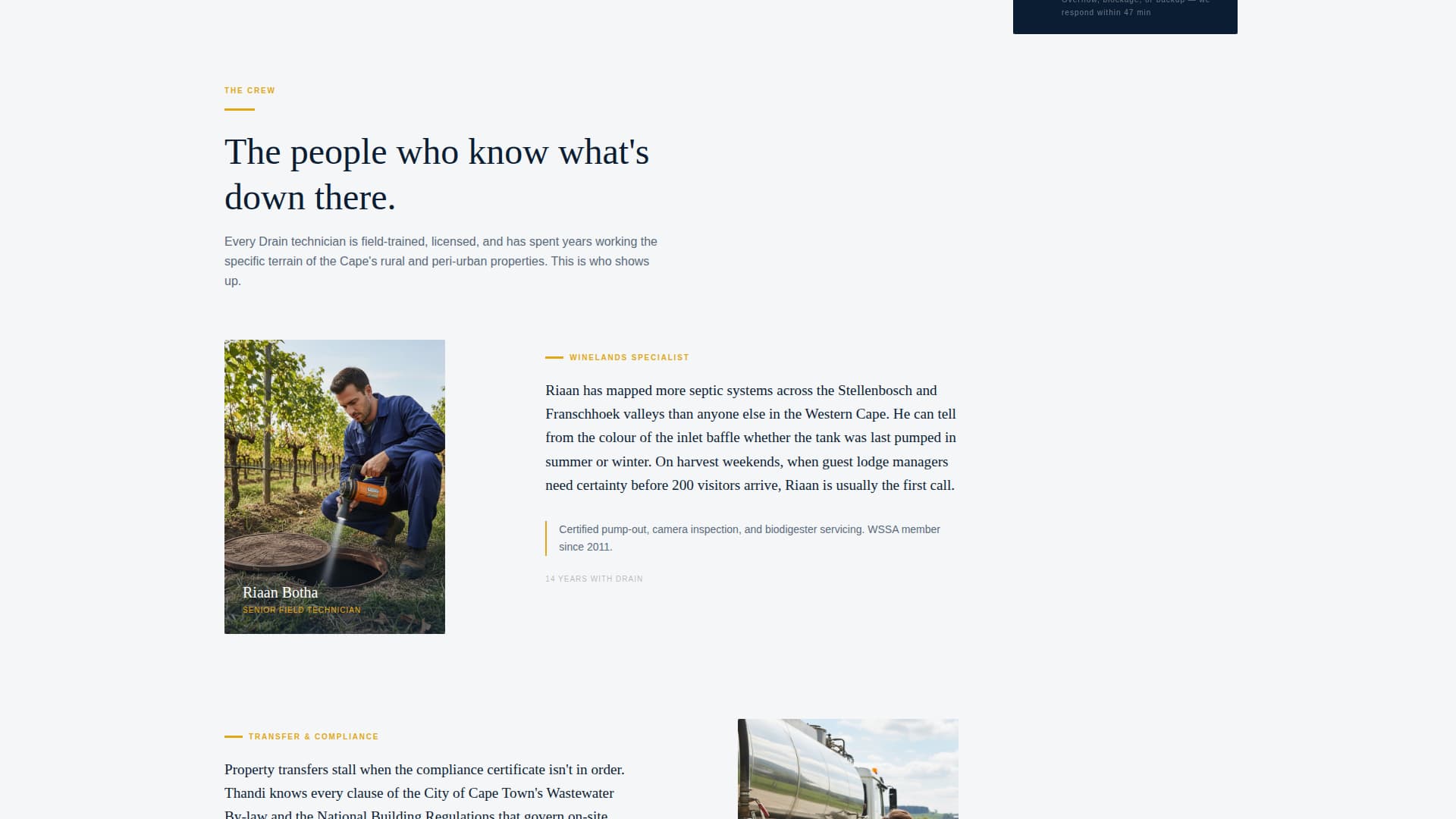 Drain - Authoritative Septic Landing Page Template