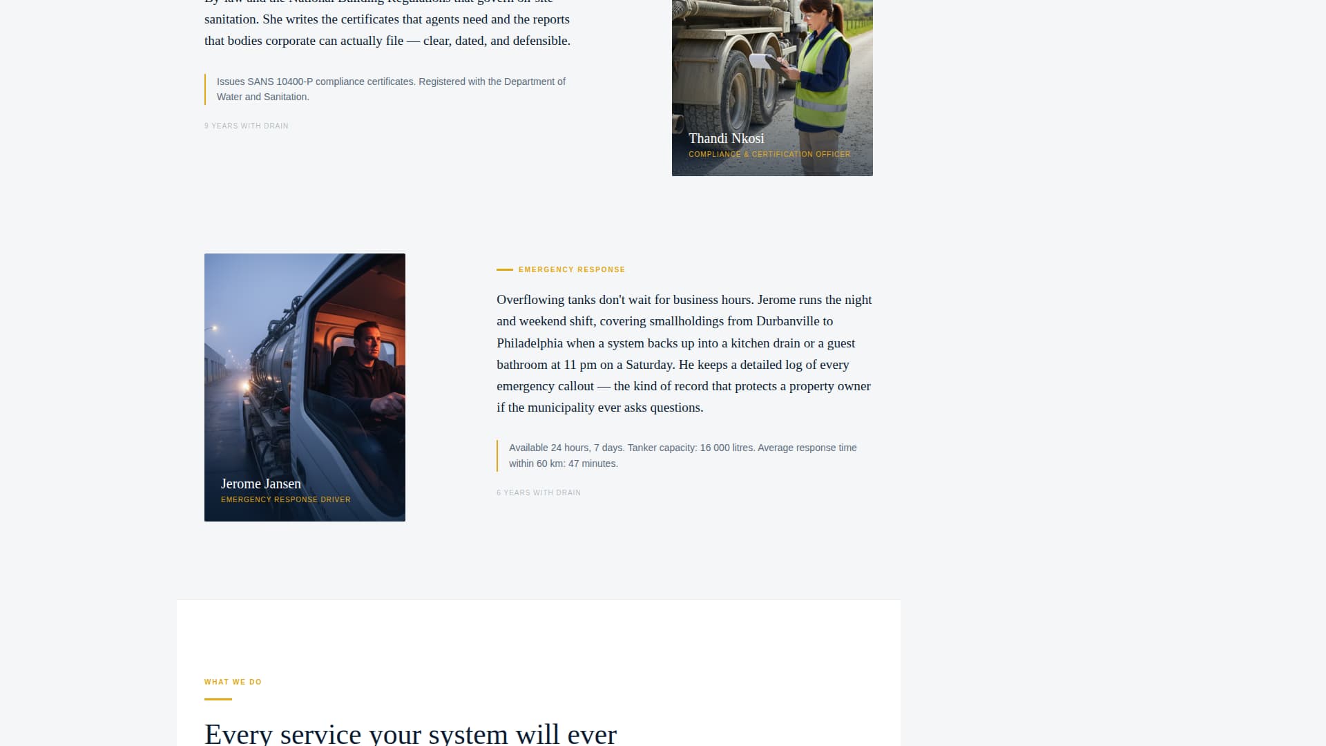 Drain - Authoritative Septic Landing Page Template