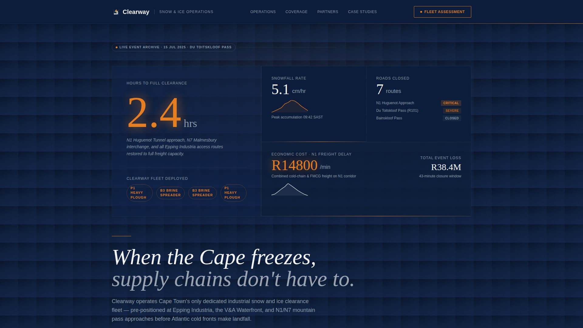 Clearway - Authoritative Snowremoval Landing Page Template