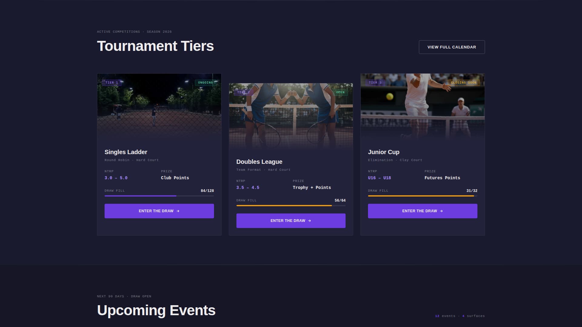 Volley - Electric Tennis Landing Page Template