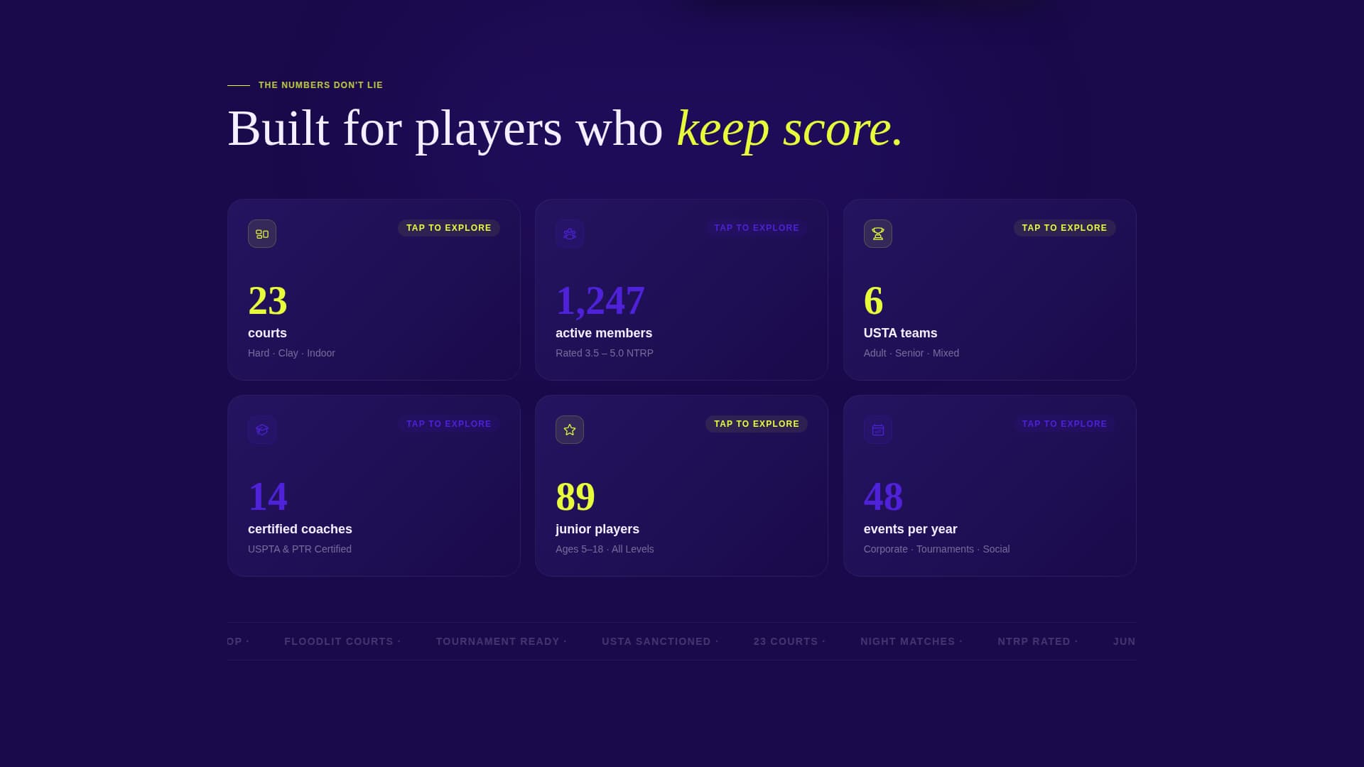 Volley - Competitive Tennisclub Landing Page Template