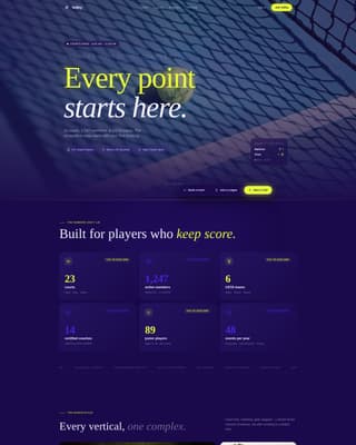 Volley - Competitive Tennisclub Landing Page Template