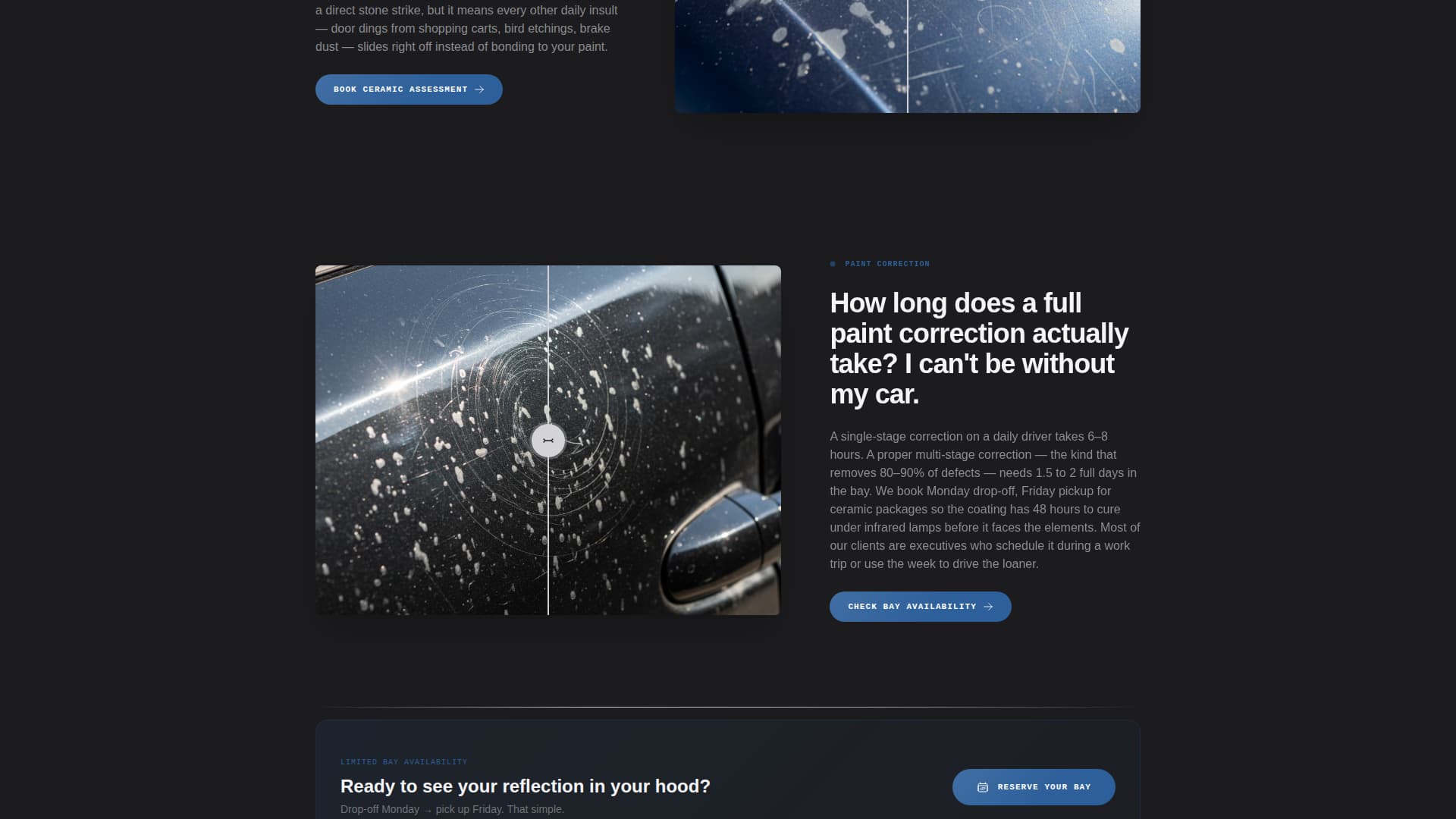 Car Detailing Marketing Booking Website Template