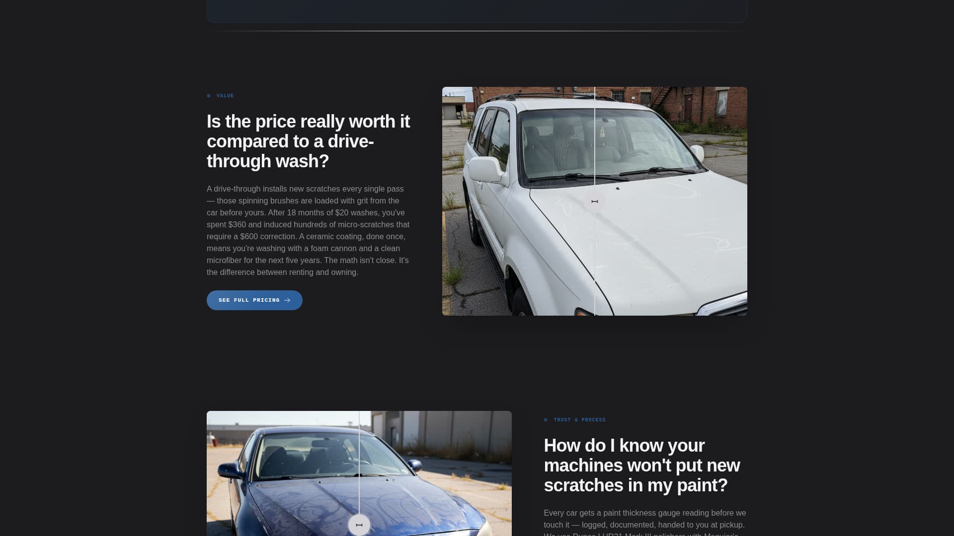 Car Detailing Marketing Booking Website Template