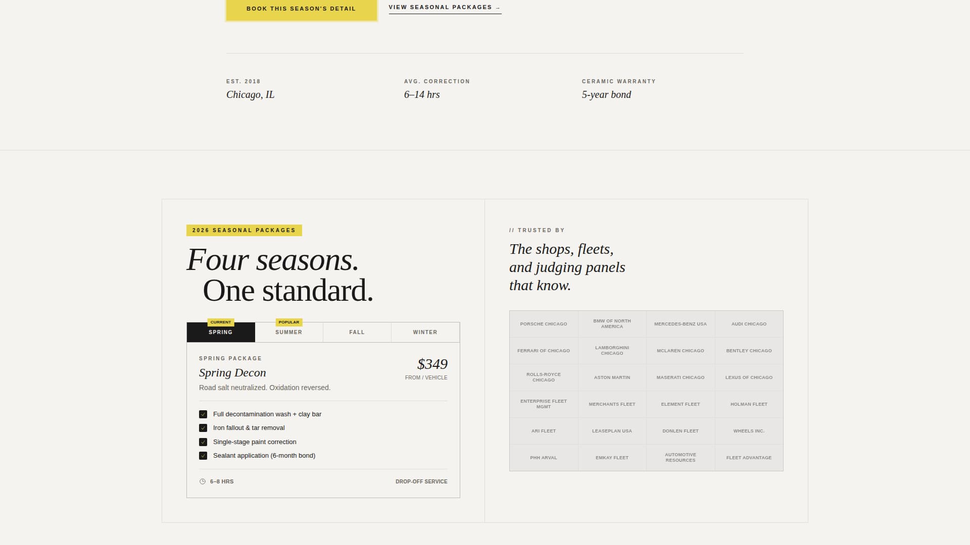 Car Detailing Marketing Specialist Booking Website Template