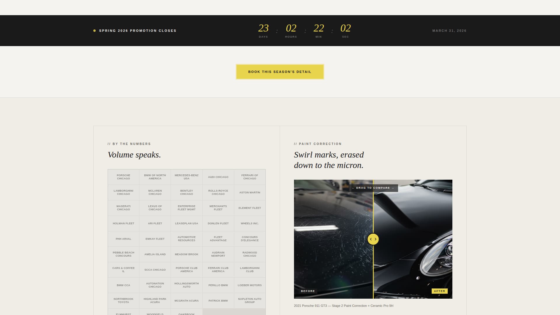 Car Detailing Marketing Specialist Booking Website Template