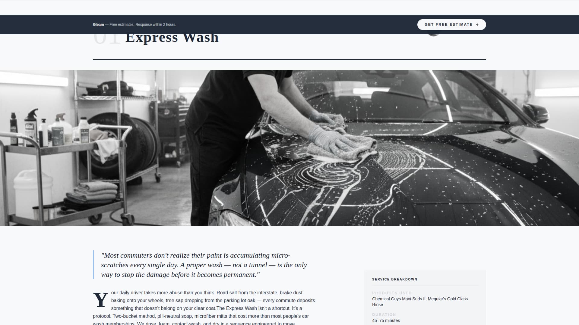Car Wash Marketing Blog Website Template