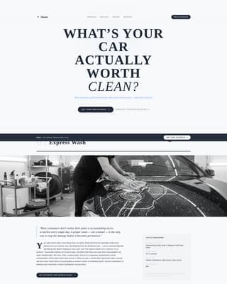 Car Wash Marketing Blog Website Template