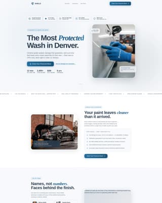 Car Wash Marketing Booking Website Template