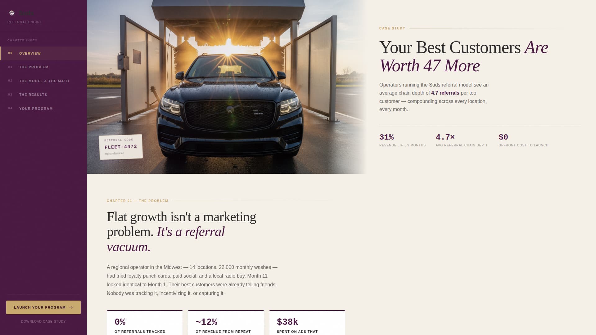 Car Wash Marketing Cost Calculator Website Template