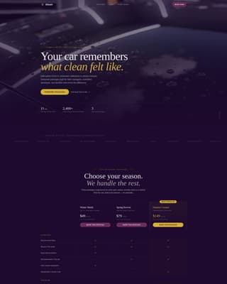 Gleam - Executive Carwash Landing Page Template