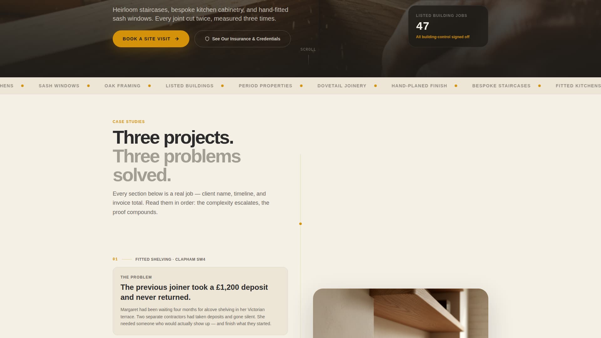 Carpenter Booking Website Template
