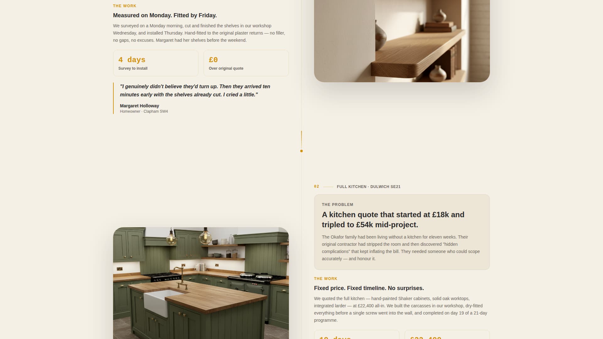 Carpenter Booking Website Template