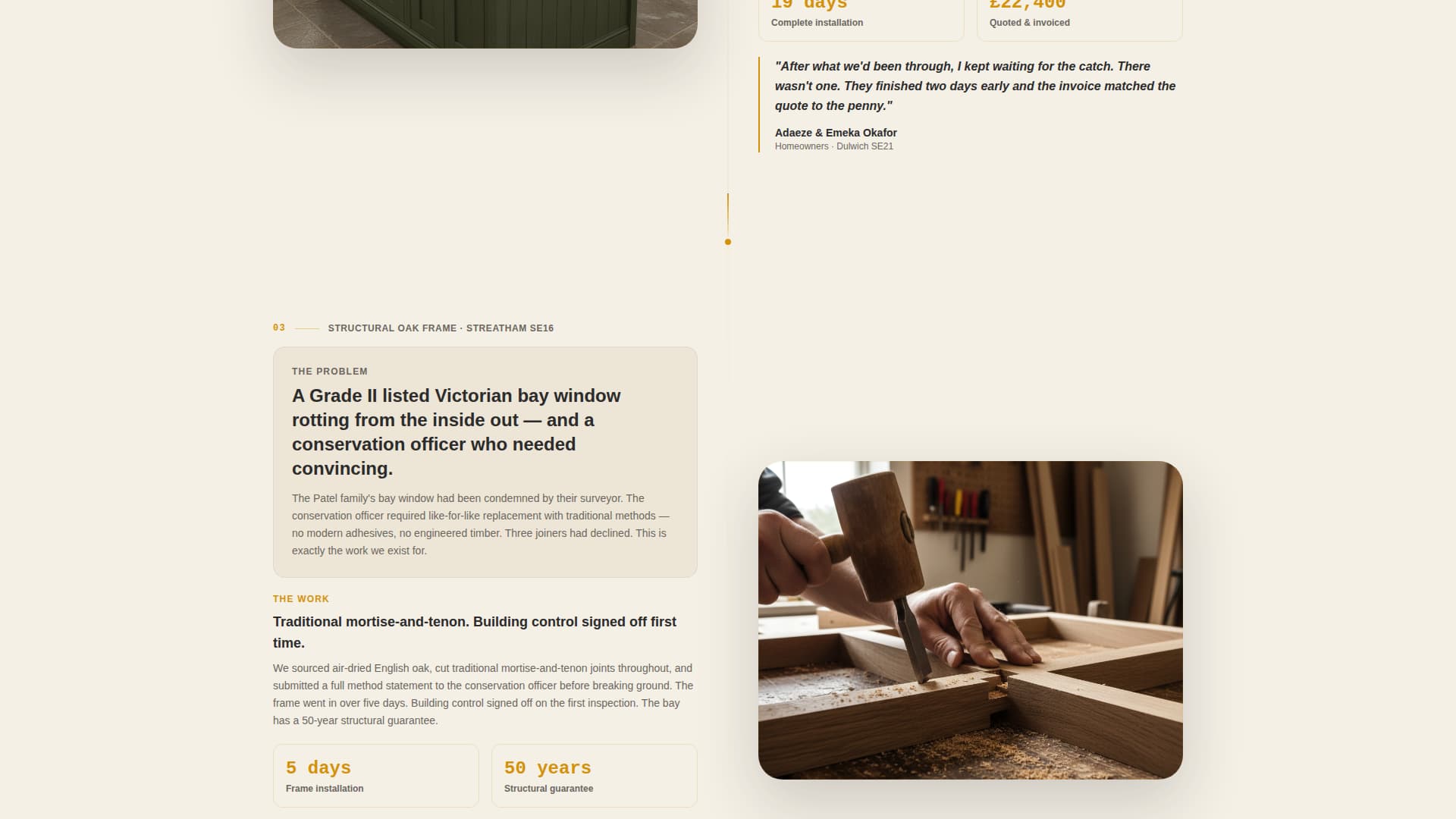 Carpenter Booking Website Template