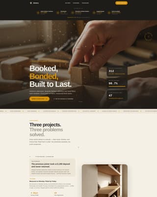 Carpenter Booking Website Template