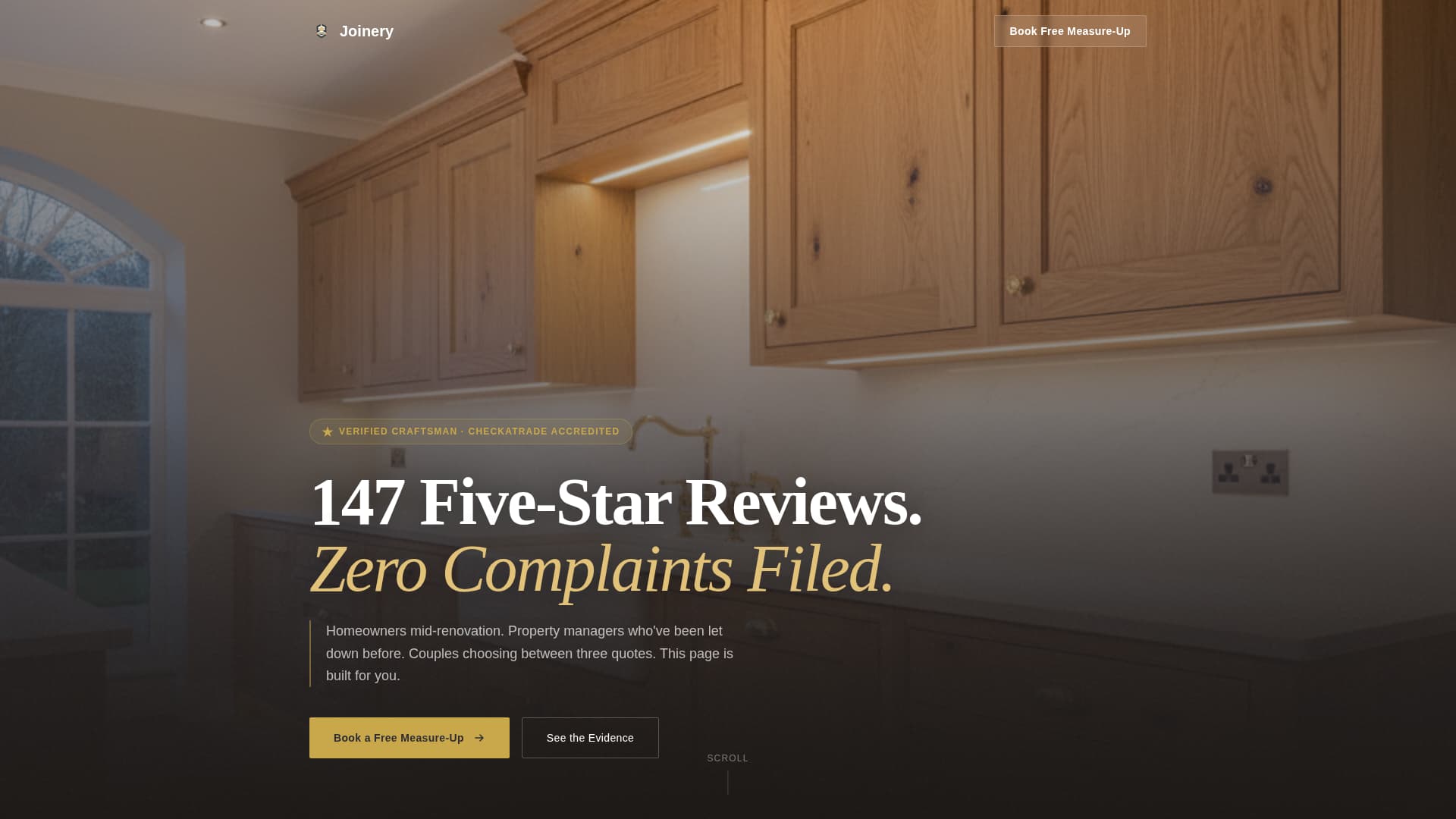 Joinery - Trusted Carpenter Landing Page Template