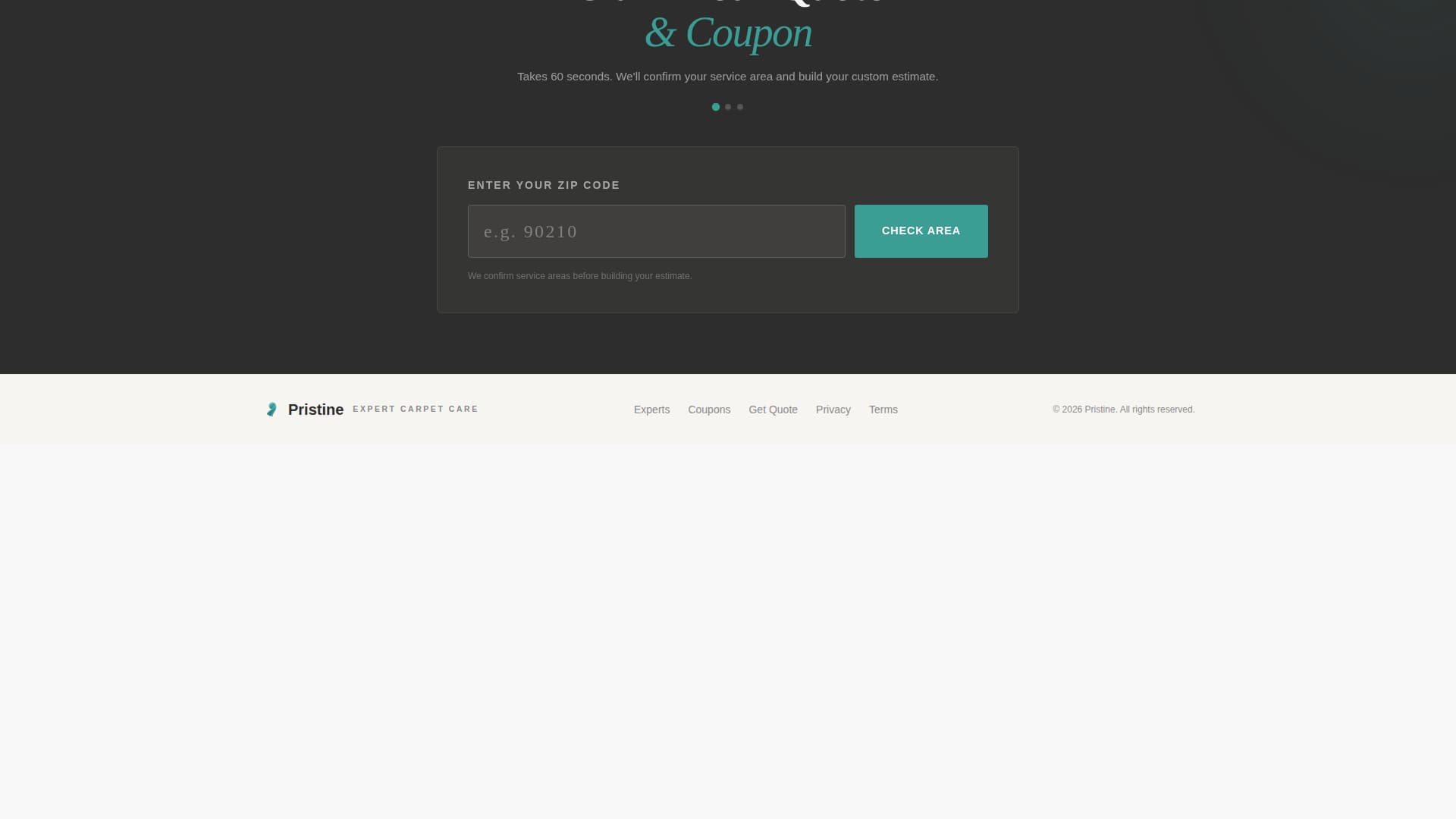 Carpet Cleaner Marketing Booking Website Template