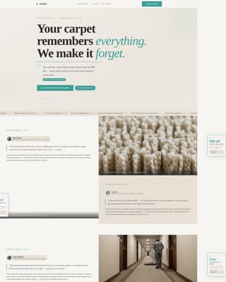Carpet Cleaner Marketing Booking Website Template