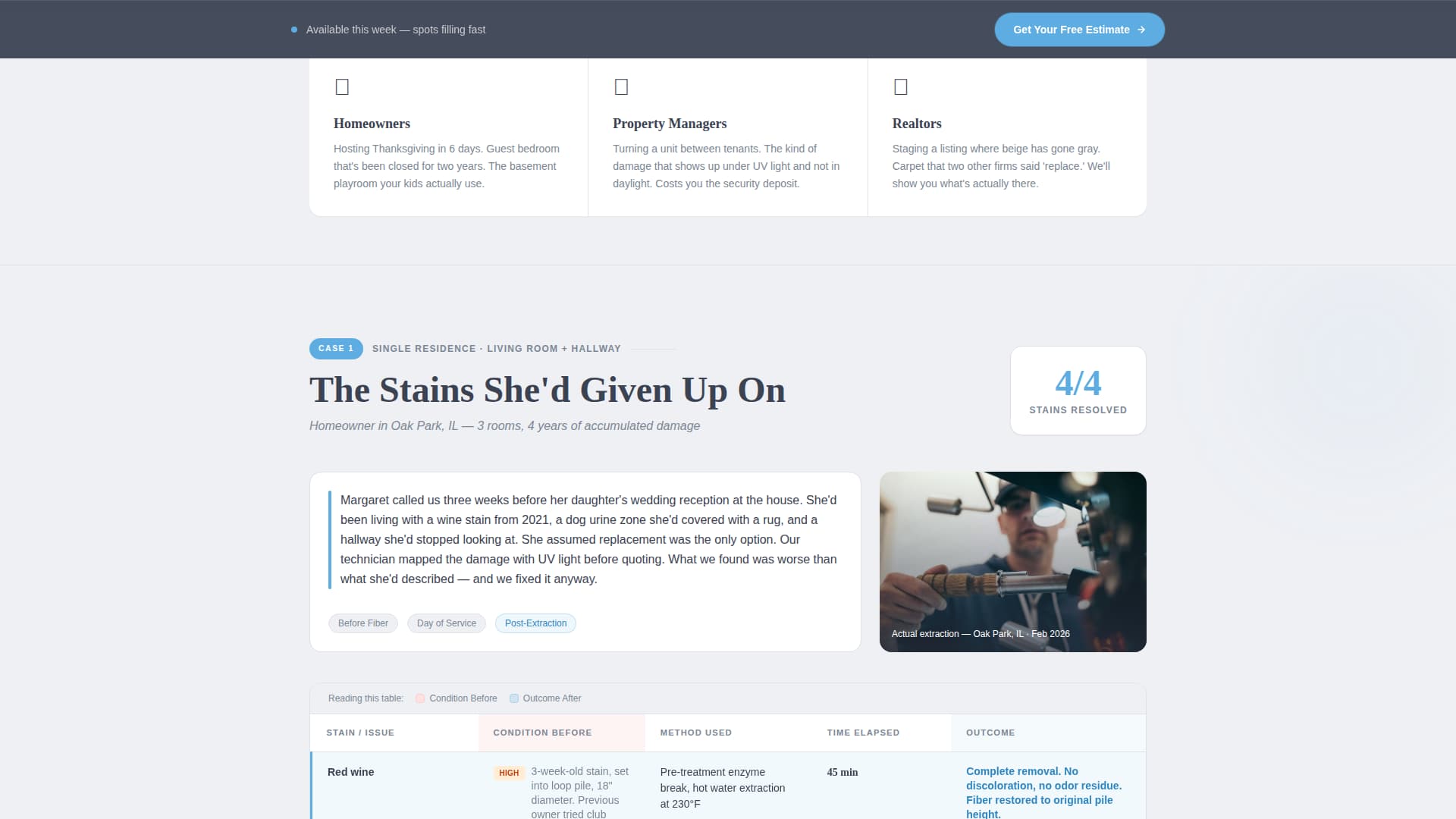 Carpet Cleaner Marketing Specialist Booking Website Template