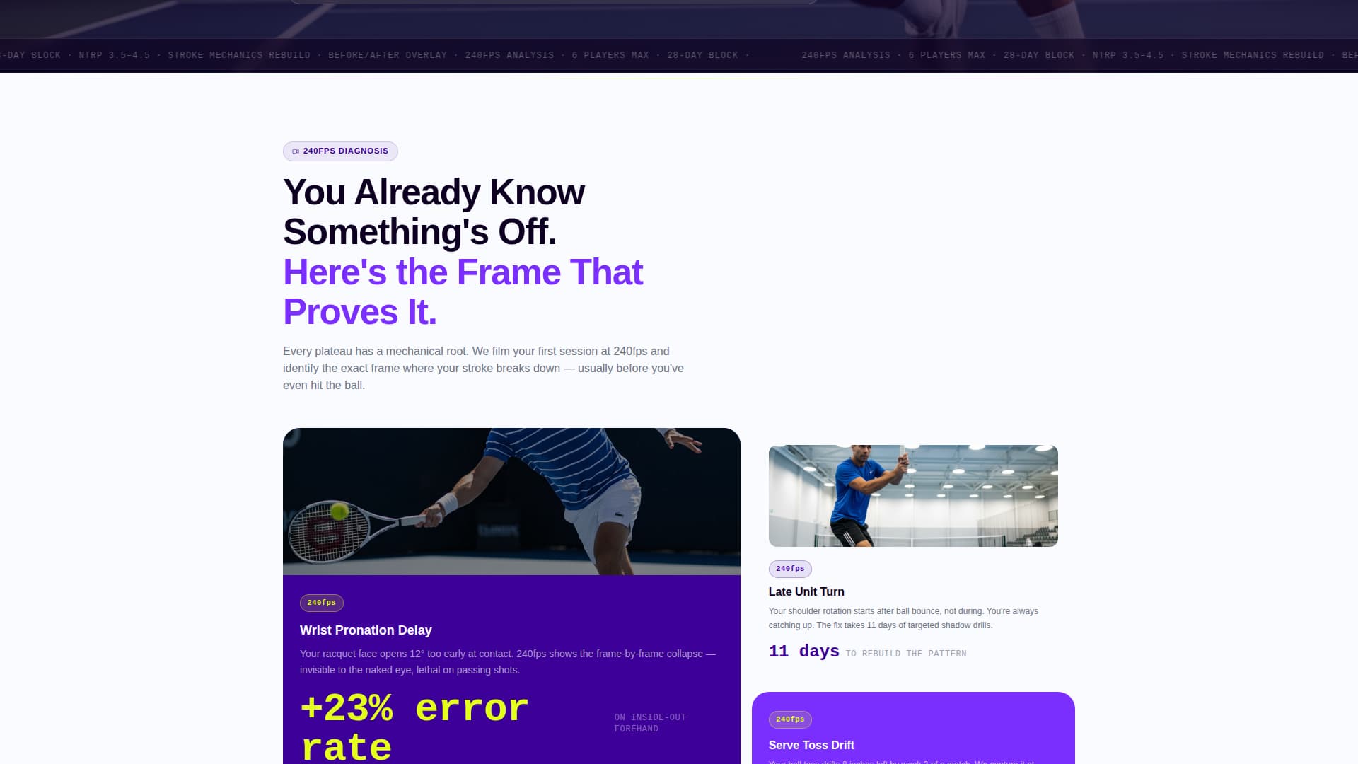 Volley - Electrifying Tennis Landing Page Template