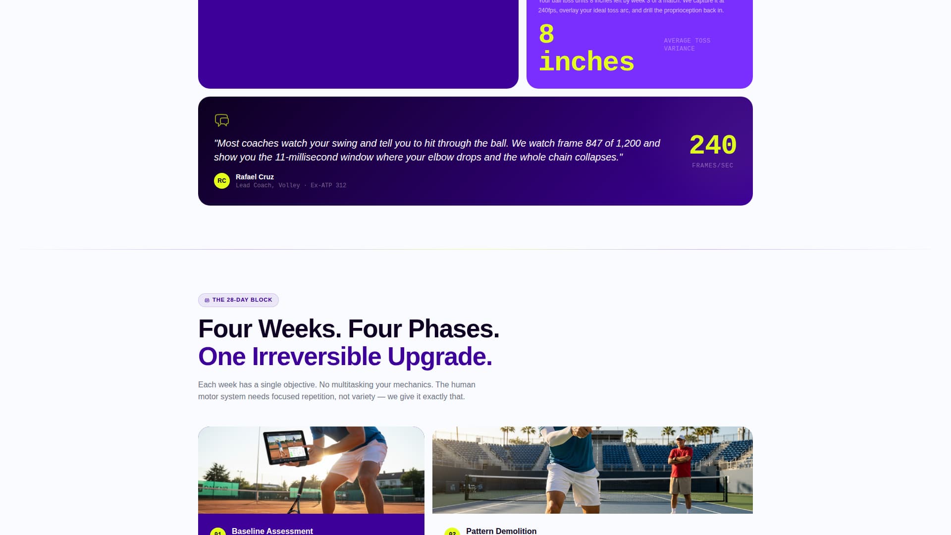 Volley - Electrifying Tennis Landing Page Template