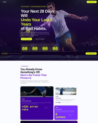 Volley - Electrifying Tennis Landing Page Template