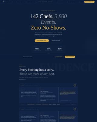 Chef & Cook Booking Website Template