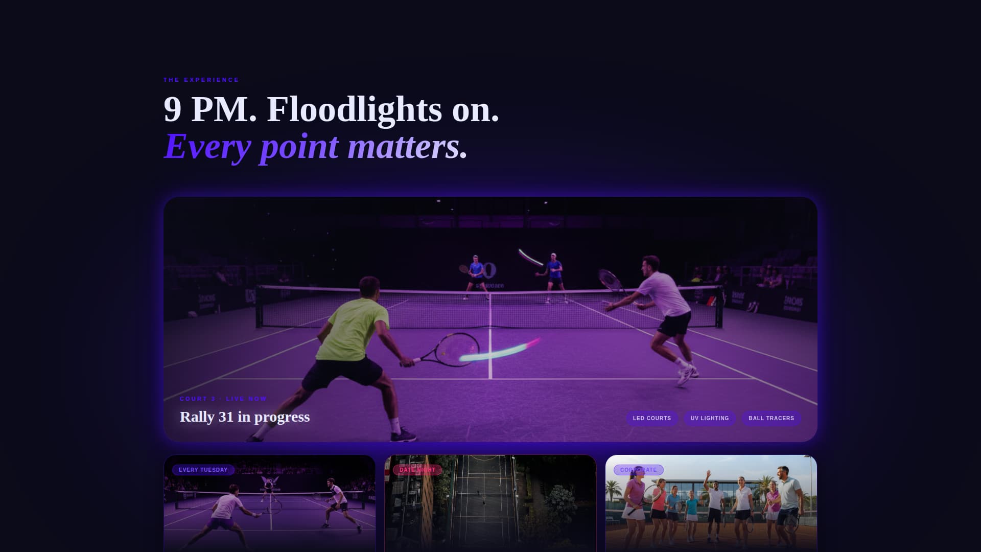 Serve — Dominating Racket Sports Landing Page Template