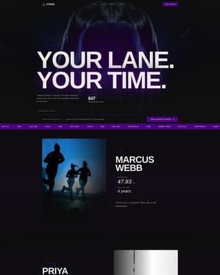 Stride - Electric Track Landing Page Template